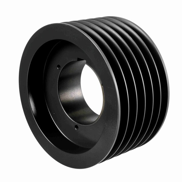 6 Groove Cast Iron Bushed Bore Multiple Sheave, 6B5V86